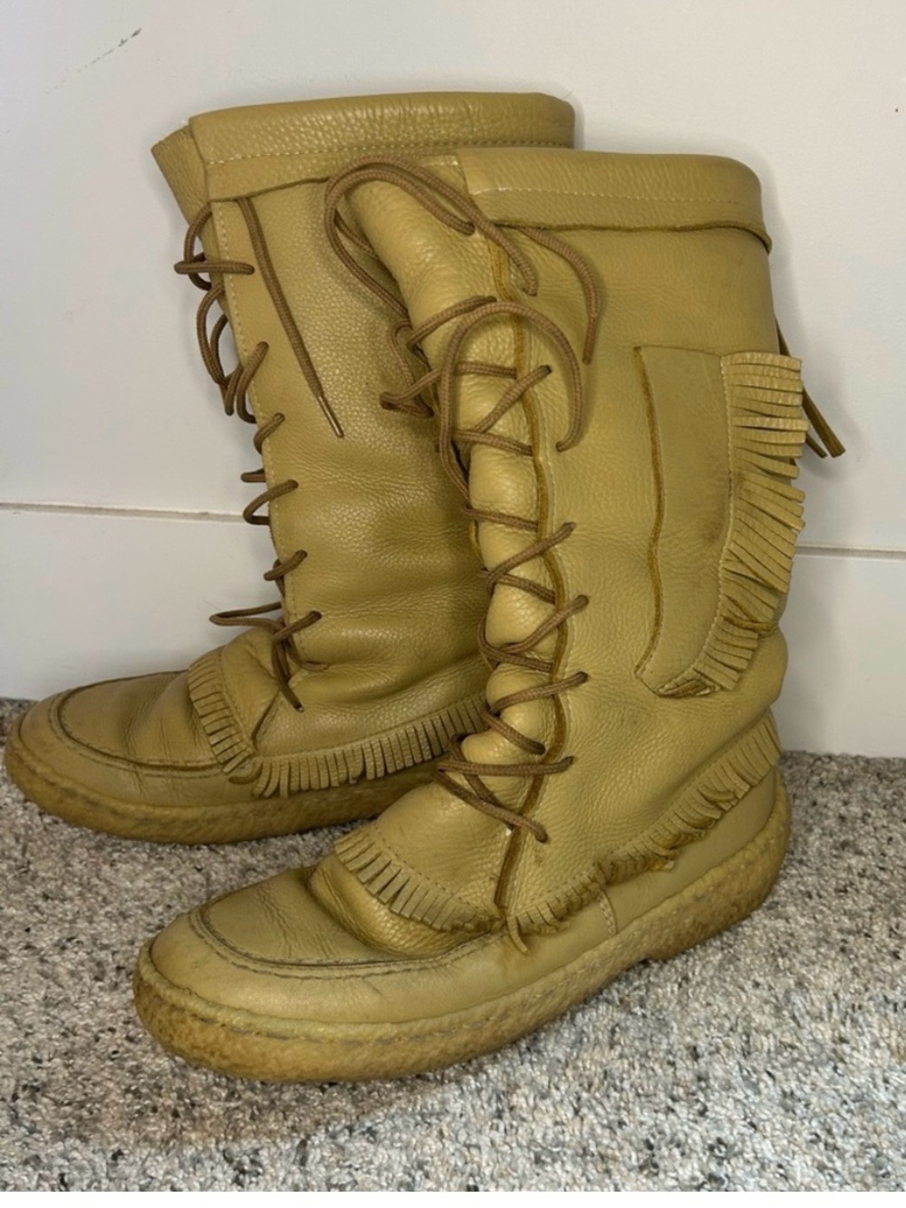 Vintage handmade moccasin boots